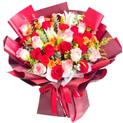 滁州22朵玫瑰百合，追求真爱幸福